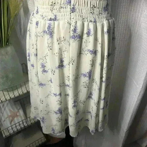 Arula Womens X (10/12) Baby Doll Floral Dress Zip Back Key Hole Short Sleeves - Picture 6 of 10